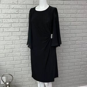 Addressing Woman Fan Sleeve Ruched Dress Size M (NWOT)